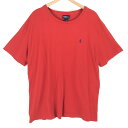 【古着】 RALPH LAUREN ラルフローレン ワンポイントTシャツ レッド系 メンズXL 【中古】 n003705