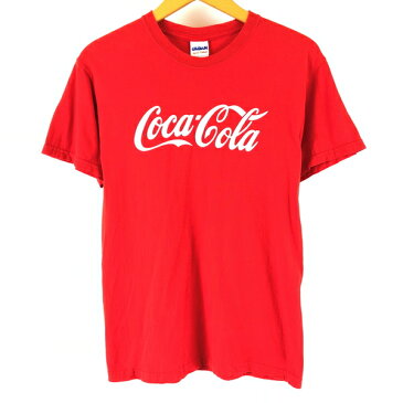 【古着】 COCA-COLA コカコーラ ロゴプリントTシャツ レッド系 メンズS 【中古】 n004490