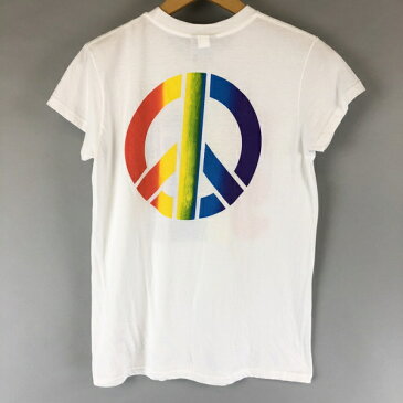 【古着】 NIKE ナイキ プリントTシャツ　PEACE 9/21 バックプリント ホワイト系 レディースL n004756