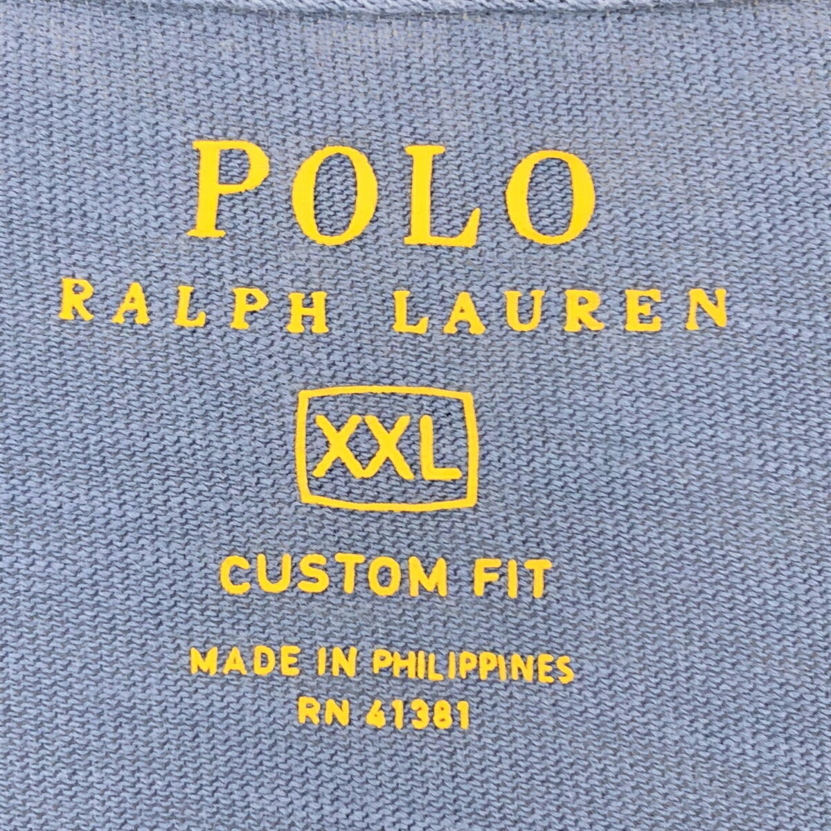 【古着】 RALPH LAUREN ラルフローレン プリントTシャツ　くま　ベアー ブルー系 メンズXL以上 n004971