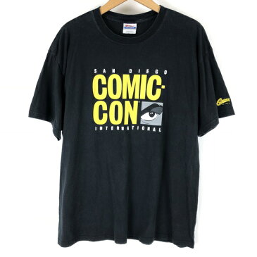 【古着】 SANDIEGO サンディエゴ　COMIC-CON プリントTシャツ ブラック系 メンズXL 【中古】 n004950