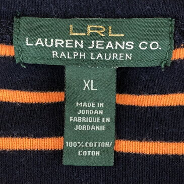 【古着】 RALPH LAUREN ラルフローレン 半袖・スリーブレスカットソー オレンジ系 レディースXL 【中古】 005289