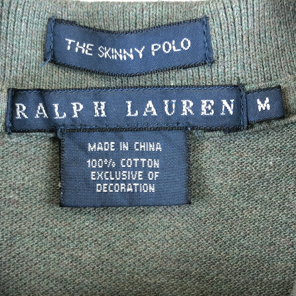 【古着】 RALPH LAUREN ラルフローレン ブランドポロシャツ 無地 グリーン系 レディースM 【中古】 005310