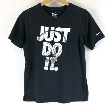 【古着】 NIKE ナイキ ロゴプリントTシャツ　バスケットゴール柄 ブラック系 レディースXL n005961