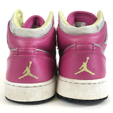 【古着】 NIKE ナイキ スポーツスニーカー　GIRLS AIR JORDAN 1 MID ピンク系 レディース23.5cm n007996