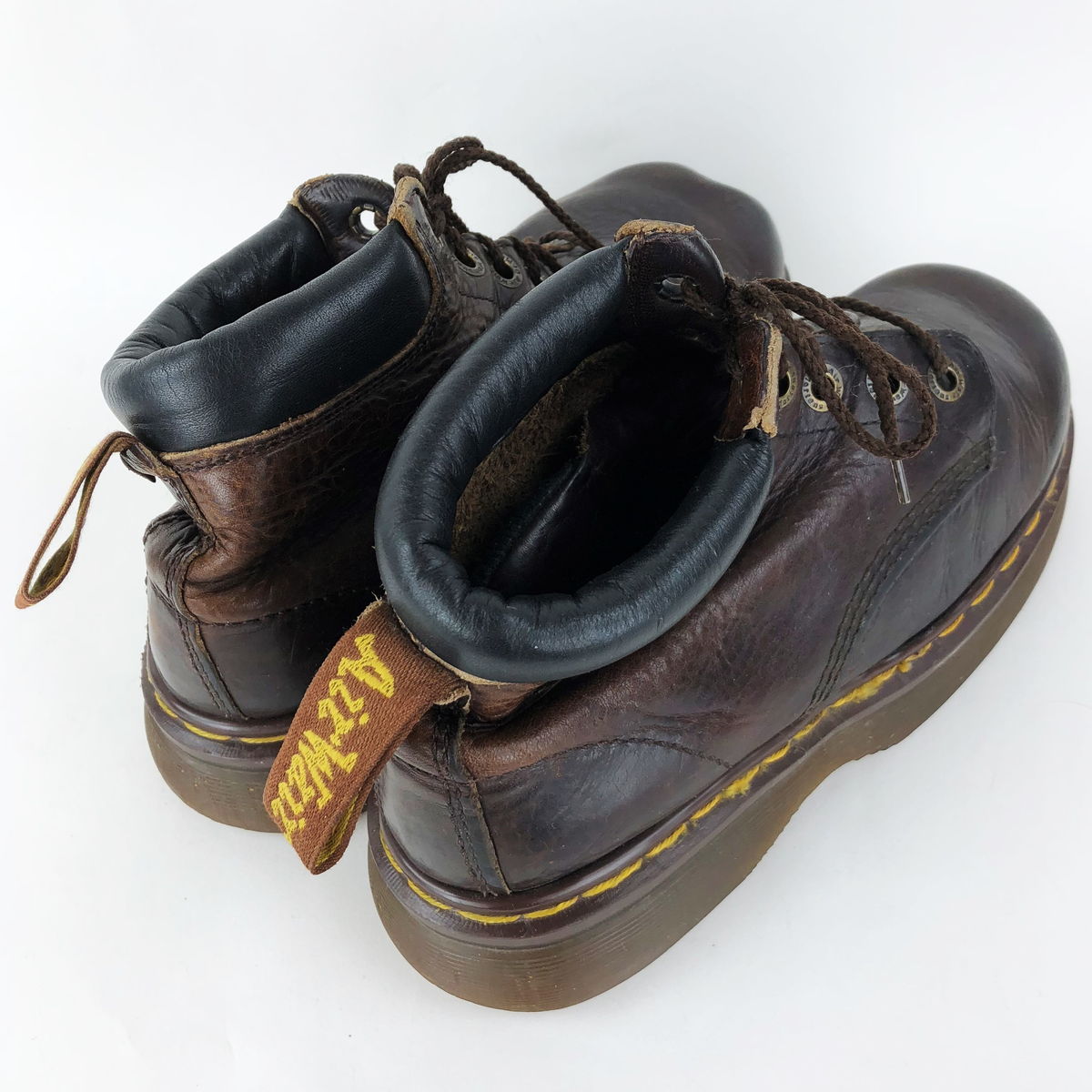 【古着】 Dr.Martens ドクターマーチン ワークブーツ ラウンドトゥ 厚底 ブラウン系 レディース24.5cm n010538