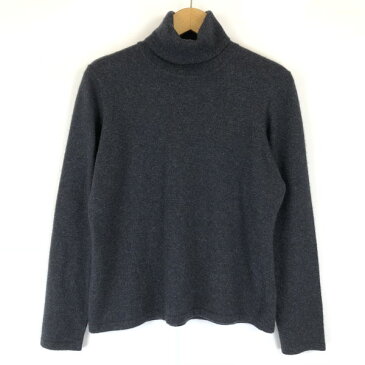 【古着】 RALPH LAUREN ラルフローレン 無地セーター アンゴラ混 タートルネック グレー系 レディースL n011633