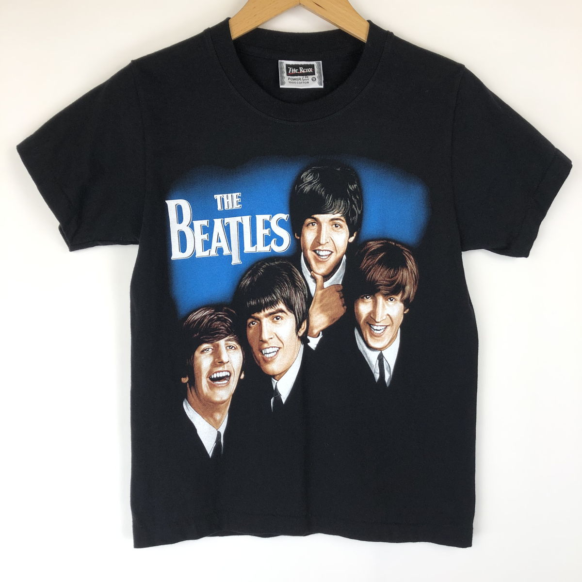 【古着】 BEATLES ビートルズ バンドプリントTシャツ ヤングビートルズ ブラック系 レディースS n014891