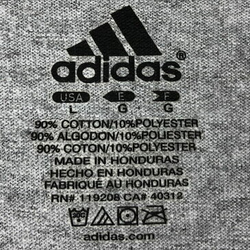 【古着】 adidas アディダス ロゴプリントTシャツ 長袖 グレー系 メンズL 【中古】 n015010