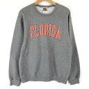  RED OAK ロゴプリントスウェット FLORIDA グレー系 メンズM  n016421