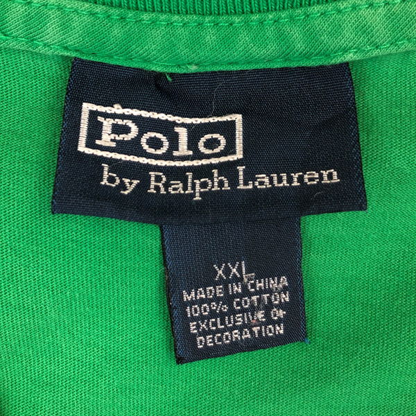 【古着】 RALPH LAUREN ラルフローレン ワンポイントTシャツ　刺繍 グリーン系 メンズXL以上 n017982