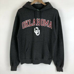 チャンピオン ecofleece カレッジプリントパーカー オクラホマ大学 グレー系 メンズS n019464