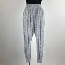 【古着】 AMISU イージーパンツ 小花柄 カット地 テーパード グレー系 レディースS 【中古】 n019618