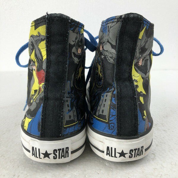 【古着】 CONVERSE コンバース オールスターOX プリント物　バットマン＆ロビン ブラック系 メンズ25.5cm n020343