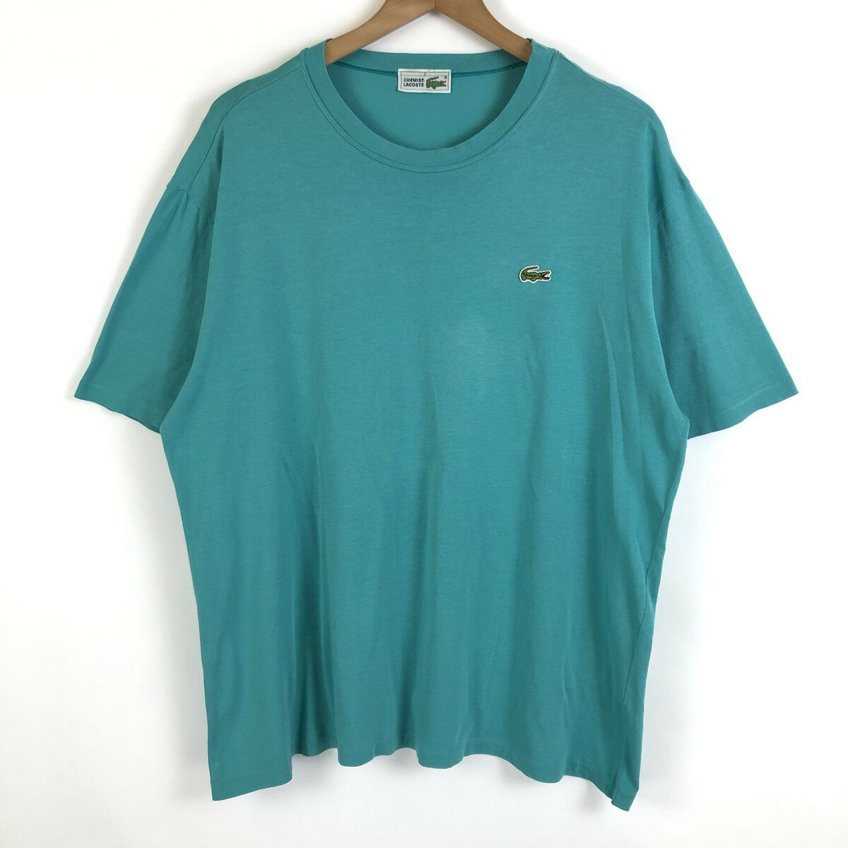 CHEMISE LACOSTE ラコステ ワンポイントTシャツ フレンチラコステ フララコ 70-80年代 グリーン系 メンズXL