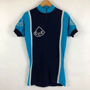 【古着】 CRYLOR サイクリングシャツ　サイクリングジャージ　ハーフジップ ヴィンテージ 半袖 ブルー系 メンズM n023194