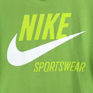 【古着】 NIKE ナイキ ロゴプリントTシャツ グリーン系 メンズS 【中古】 n024056