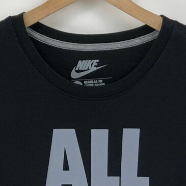 【古着】 NIKE ナイキ ロゴプリントTシャツ ブラック系 メンズM 【中古】 n024283