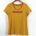  Reebok リーボック ロゴプリントTシャツ イエロー系 レディースXL  n024661