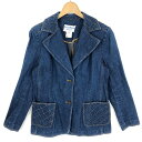 【古着】 DENIM WORKS dana point レディースデニムジャケット 70年代 ヴィンテージ ネイビー系 レディースM 【中古】 n027396