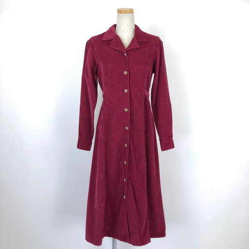【古着】 FADS コーデュロイワンピース シャツワンピース 80年代 長袖 ワイン系 レディースS 【中古】 n027522 【古着】 FADS コーデュロイワンピース シャツワンピース 80年代 長袖 ワイン系 レディースS 【中古】 n027522