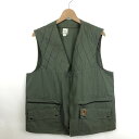 【古着】 COLAMTISS ハンティングベスト フランス製 ヴィンテージ オリーブ系 メンズL 【中古】 n027841