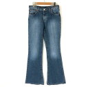 【古着】 CIMARRON シマロン レディース デニムパンツ フレア ブーツカット スペイン製 ストレッチ ブルー系 レディースW30 【中古】 n02794...