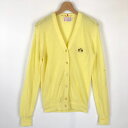 【古着】 Lady Pickering 無地カーディガン アクリルカーディガン made in USA 無地 70-80年代 ヴィンテージ イエロー系 レディースM 【中古】 n028797(4)