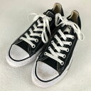 【古着】 CONVERSE コンバース キャンバススニーカー ALLSTAR OX LO ブラック系 レディース24.5cm 【中古】 n029321