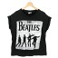 【古着】 the BEATLES バンドプリントTシャツ レディースボディ 大きいサイズ ブラック系 レディースXL以上 【中古】 n030688