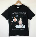 【古着】 MICHAEL JACKSON マイケル ジャクソン ミュージックTシャツ メモリアル1958-2009 ブラック系 メンズS 【中古】 n030704