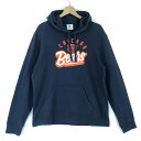 【古着】 NFL team apparel ロゴプリントパーカー シカゴ ベアーズ 厚手 ネイビー系 メンズL 【中古】 n031870