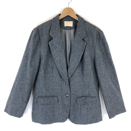 【古着】 PENDLETON ペンドルトン ウールジャケット テーラードジャケット made in USA 70-80年代 ヴィンテージ グレー系 レディースXL 【中古】 n032641 【古着】 PENDLETON ペンドルトン ウールジャケット テーラードジャケット made in USA 70-80年代 ヴィンテージ グレー系 レディースXL 【中古】 n032641