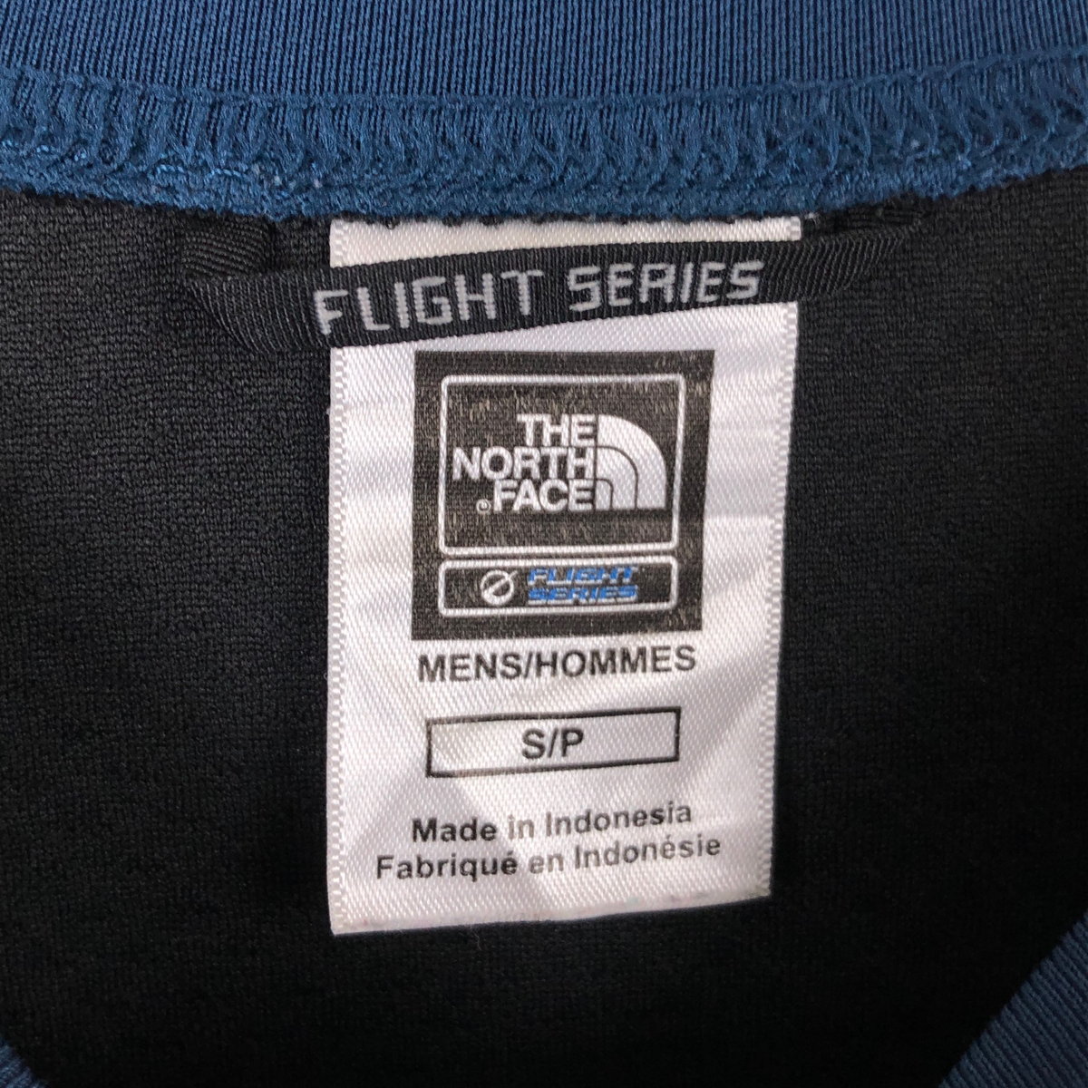 【古着】 THE NORTH FACE ノースフェイス Tシャツ ジャージ素材 FLIGHT SERIES VaporWick 長袖 ブルー系 メンズS 【中古】 n036488