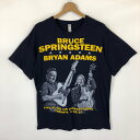 【古着】 BRUCE SPRINGSTEEN BRYAN ADAMS バンド Tシャツ LIVE 2017 ネイビー系 メンズL 【中古】 n036723