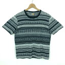 【古着】 Carhartt カーハート 総柄 Tシャツ 幾何学柄 90年代 グリーン系 メンズM 【中古】 n037619