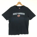 【古着】 ハーレーダビッドソン Harley-Davidson Tシャツ ADVENTURE DOVER OHIO ブラック系 メンズM 【中古】 n038000