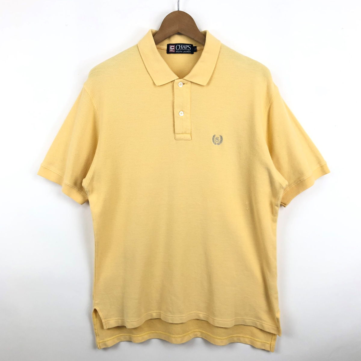 楽天古着Lab【古着】 RALPH LAUREN ラルフローレン ポロシャツ 鹿の子 イエロー系 メンズL 【中古】 n038186