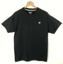 【古着】 Champion チャンピオン Tシャツ ワンポイント ブラック系 メンズM 【中古】 n038930