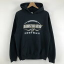 【古着】 パーカー カレッジプリント NORTH VIEW ブラック系 メンズM 【中古】 n040480