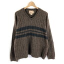 【古着】 WOOLRICH ウールリッチ セーター ライン入り 90年代 ブラウン系 メンズXL 【中古】 n041745