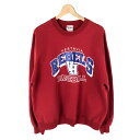 【古着】 カレッジスウェット VESTAVIA バスケットボール レッド系 メンズL 【中古】 n042958