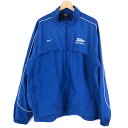【古着】 NIKE ナイキ ナイロンジャケット トラックジャケット フード付き tulsa teamタグ 90年代 ブルー系 メンズXL 【中古】 n04313...