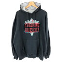 【古着】 AWALKING BUCKET ワッペン ブラック系 メンズXL 【中古】 n043736