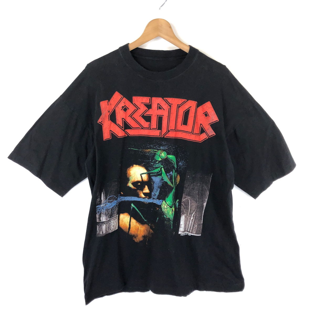 【古着】 KREATOR クリエーター バンドTシャツ renewal スラッシュメタル 90年代 ヴィンテージ ブラック系 メンズL 【中古】 n044990