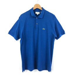 【古着】 LACOSTE ラコステ ポロシャツ 鹿の子素材 ブルー系 メンズL 【中古】 n045046