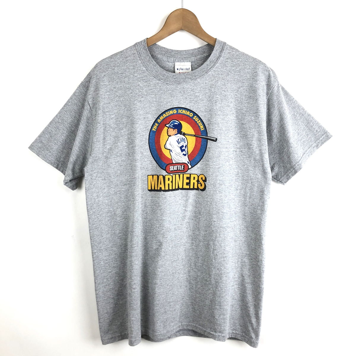 【古着】 MOONLIGHT GRAHAM Tシャツ イチロー シアトルマリナーズ グレー系 メンズM 【中古】 n045345