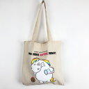 【古着】 トートバッグ エコバック DANN STREU GLITZER ユニコーン ベージュ系 【中古】 n045637