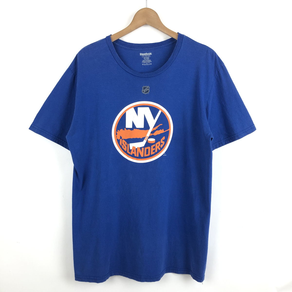 【古着】 Reebok リーボック Tシャツ NHL ニューヨーク アイランダース TAVARES ブルー系 メンズL 【中古】 n045647