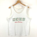 【古着】 タンクトップ UCSB サンタバーバラ カレッジもの ホワイト系 メンズM 【中古】 n046479